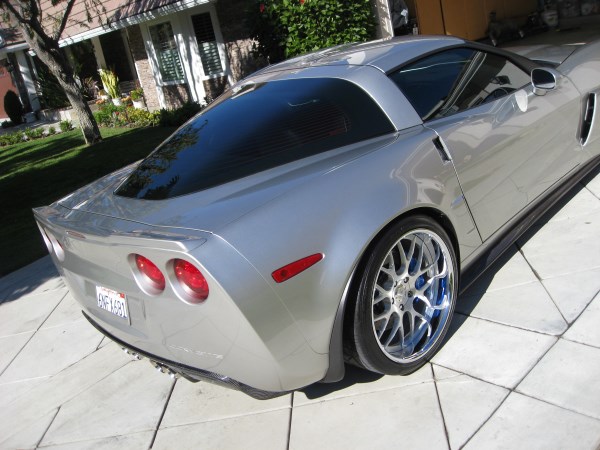 silver corvette auto paint detailing