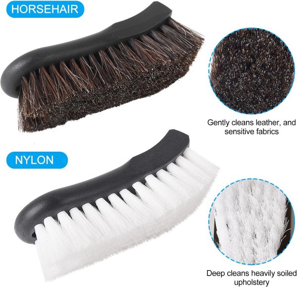 car upholstery cleaning brushes horse hair nylon