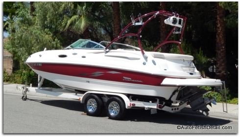 waxing chaparral boat