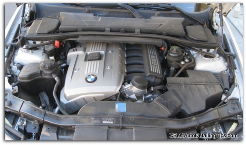 Cleaning car engine