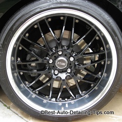 mustange cobra black and chrome wheel mustange cobra black and chrome wheel