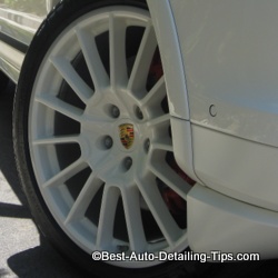 Porsche powder coated white wheels Porsche powder coated white wheels