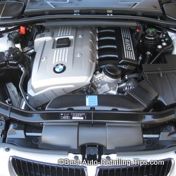 clean BMW engine clean car engine after