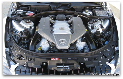 Mercedes CL63 AMG engine detail