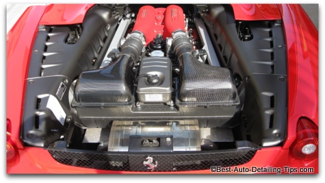 ferrari f430 clean car engine