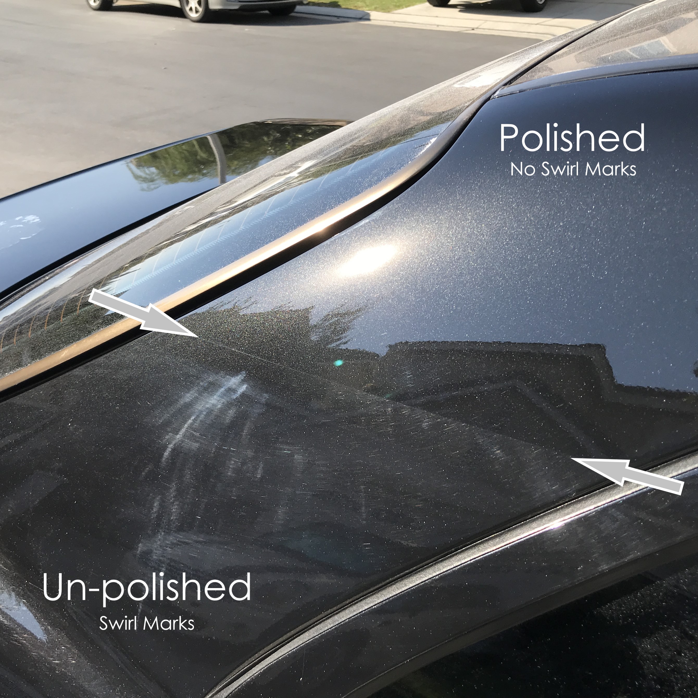 polishing swirl marks on new car